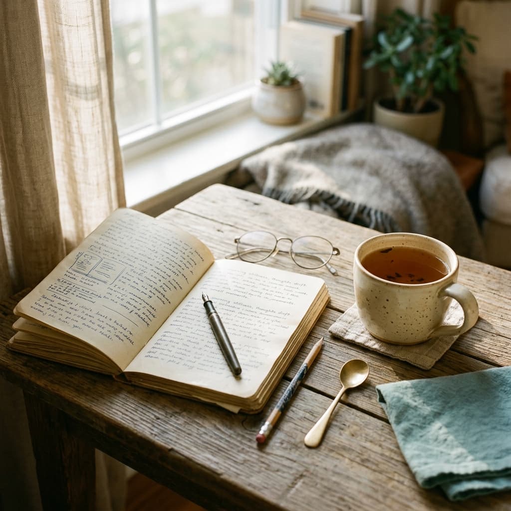 Reflective journaling and therapy space